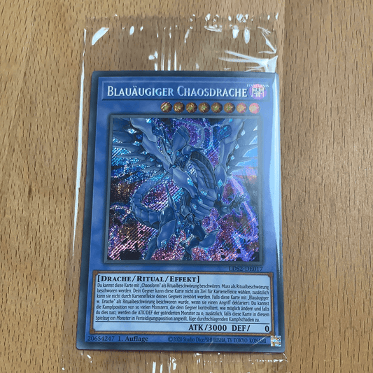 BLAUÄUGIGER CHAOSDRACHE - LDS2-DE017 Secret Rare / 1. Auflage OVP, Sealed