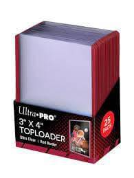 Ultra Pro - Toploader - 3" x 4" Red Border (25 pieces)
