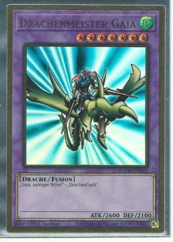 YU GI OH DRACHENMEISTER GAIA MAGO-DE025 PREMIUM GOLD RARE 1.AUFLAGE