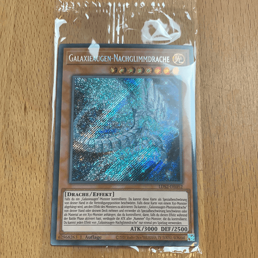 YU GI OH GALAXIEAUGEN NACHGLIMMDRACHE LDS2-DE052 SECRET RARE 1.AUFLAGE