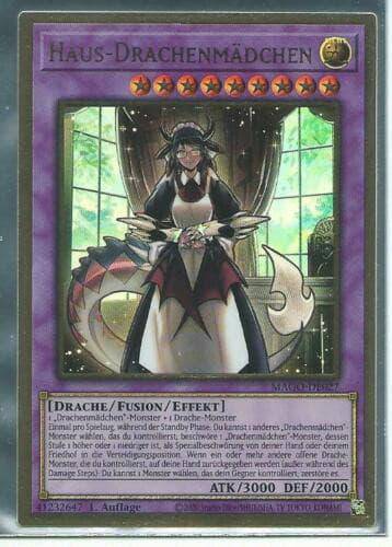 YU GI OH HAUS DRACHENMÄDCHEN MAGO-DE027 PREMIUM GOLD RARE 1.AUFLAGE