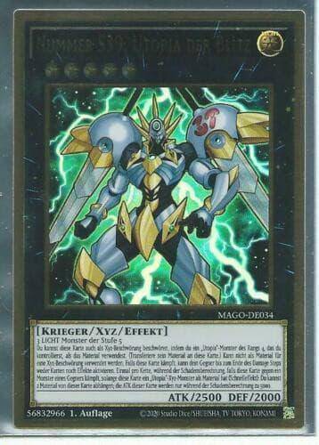 YU GI OH NUMMER S39 UTOPIA DER BLITZ MAGO-DE034 PREMIUM GOLD RARE 1.AUFLAGE