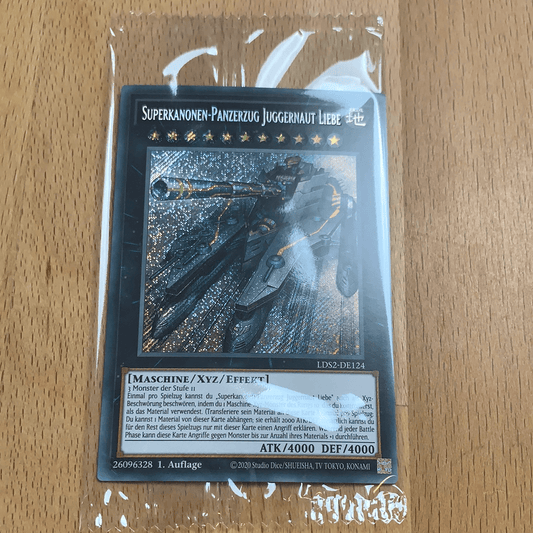 YU GI OH SUPERKANONEN PANZERZUG JUGGERNAUT LIEBE LDS2-DE124 SECRET RARE 1.AUF.