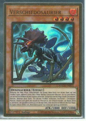 YU GI OH VERSCHIEDOSAURIER MAGO-DE015 PREMIUM GOLD RARE 1.AUFLAGE